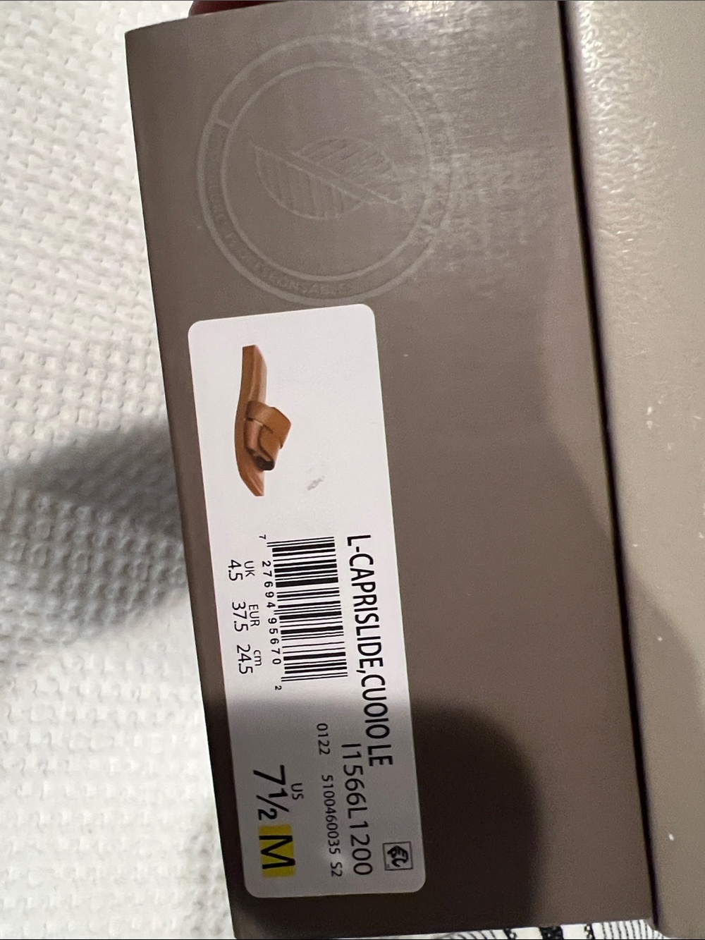 Franco Sarto Tan Leather Slide Sandals - Picture 5 of 5